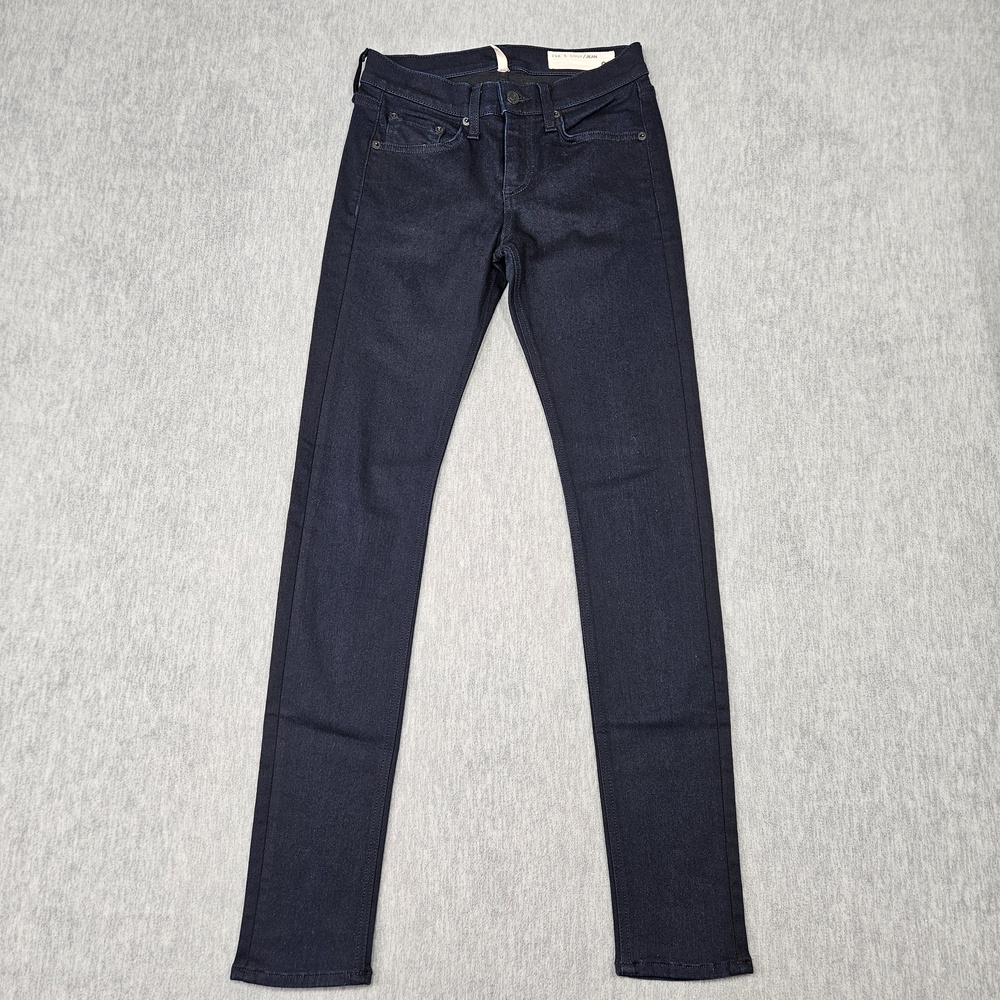Rag & Bone Jeans Womens 25 High Rise Skinny Indigo Blue Stretch Denim USA Made